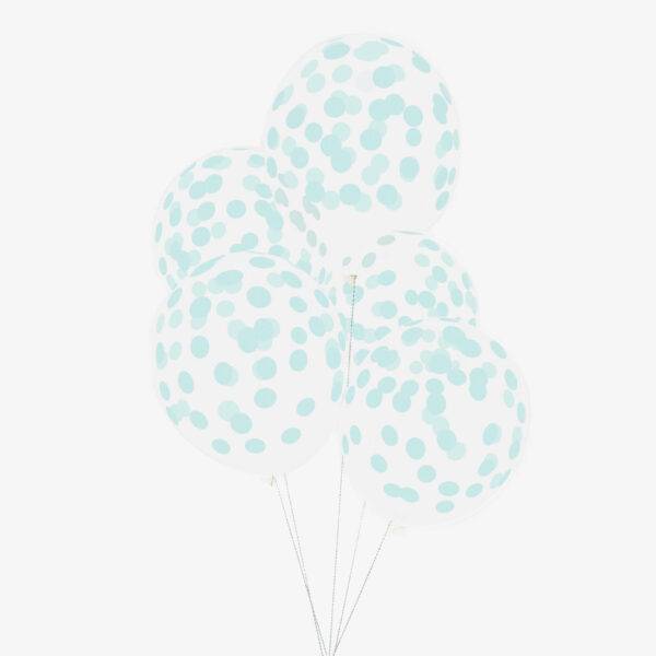 printed confetti balloon aqua MLD 1 – Pimm Parties