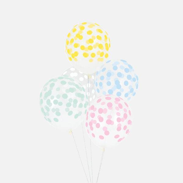 printed confetti balloon pastel MLD – Pimm Parties