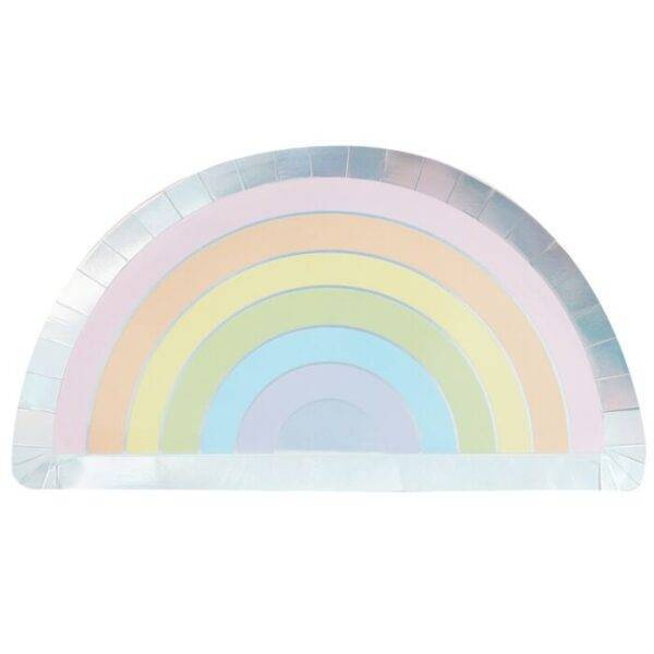 ps 557 pastel rainbow shaped plate cut out – Pimm Parties