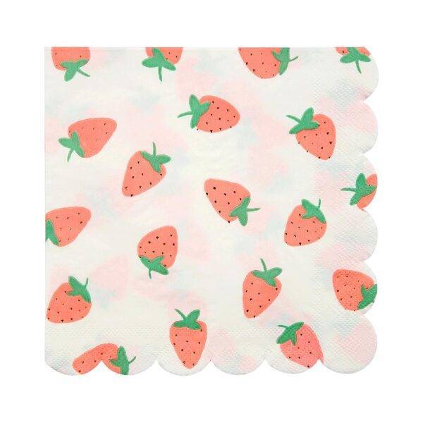 Large Strawberry Print Paper Napkins Meri Meri – Pimm Parties