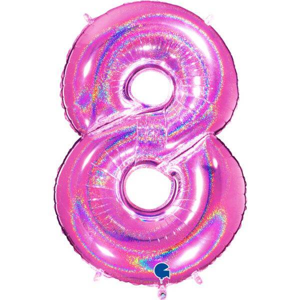618GHF Number 8 Glitter Holographic – Pimm Parties