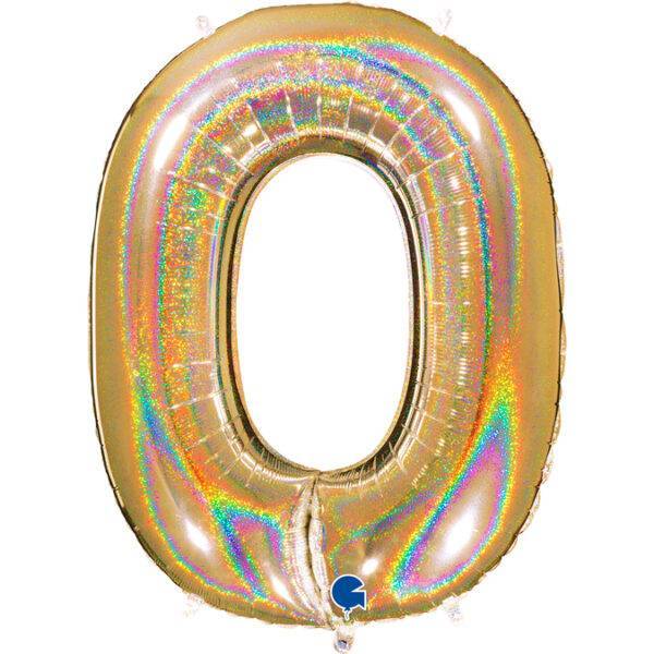 720GHG5 Number 0 Glitter Holographic Gold 5 – Pimm Parties