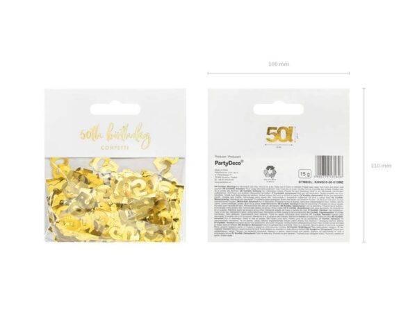 eng pl Metalized confetti Gold number 50 15g 6119 1 – Pimm Parties