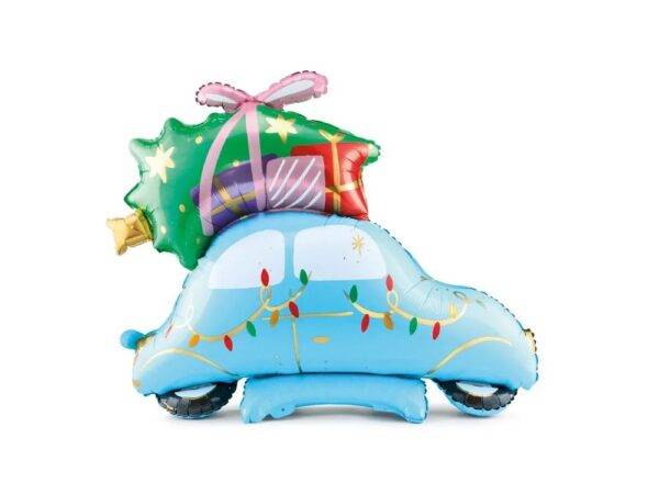 foil balloon partydeco christmas car 90 x 72 cm 1 – Pimm Parties